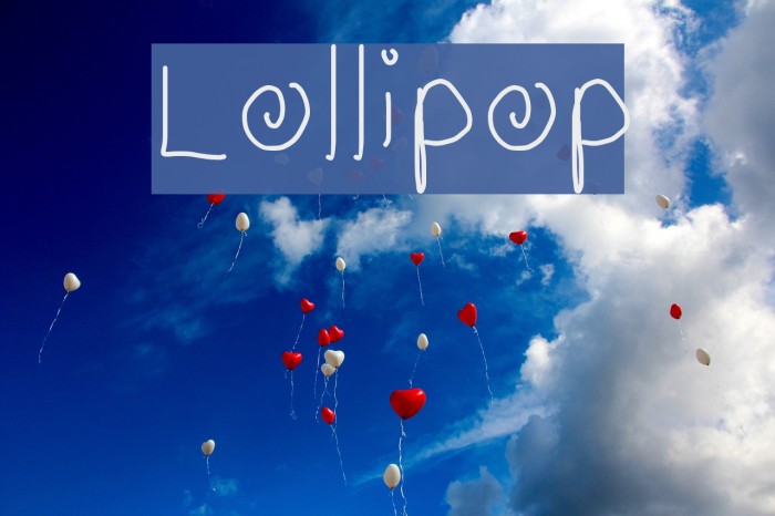 Lollipop Font examples