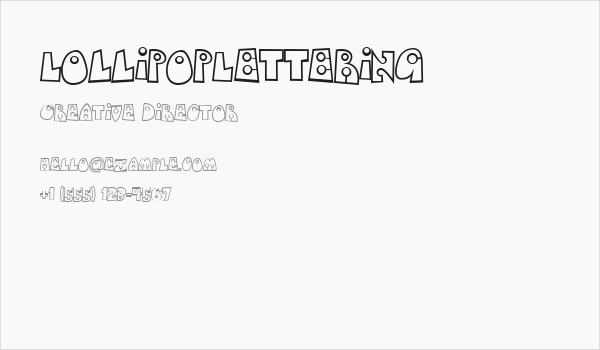 LollipopLettering Business Card