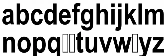 Lolly Schriftart Kleinbuchstaben