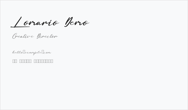 Lomario Demo Business Card