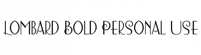 Lombard Bold Personal Use  Fuentes Gratis Descargar