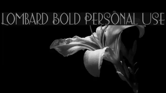 Lombard Bold Personal Use Font examples