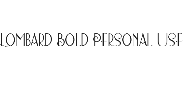 Lombard Bold Personal Use Logo