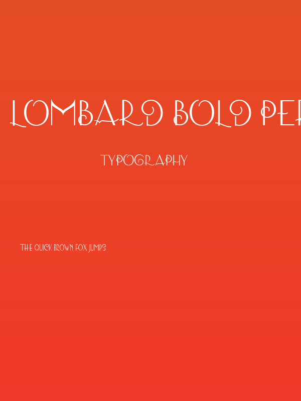 Lombard Bold Personal Use Poster