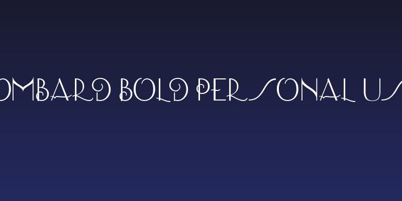 Lombard Bold Personal Use Social Header