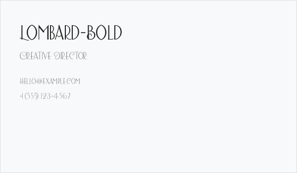 Lombard-Bold Business Card