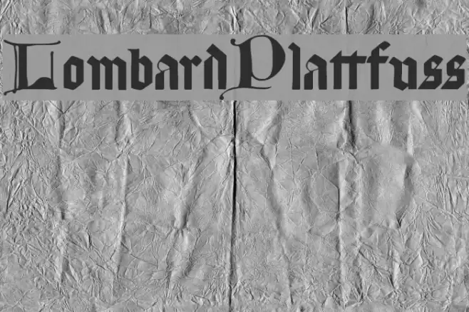 LombardPlattfuss Font examples
