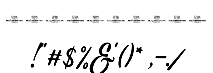 Lombardia Script PERSONAL USE Regular Font OTHER CHARS