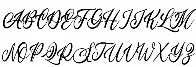 Lombardia Script PERSONAL USE Regular 字体 大写