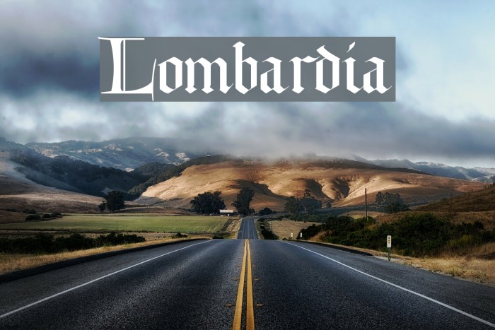 Lombardia Font examples