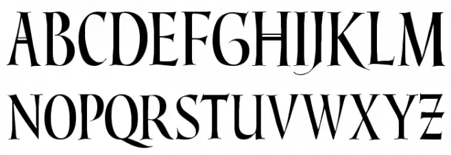 Lombardic Narrow 字体 大写