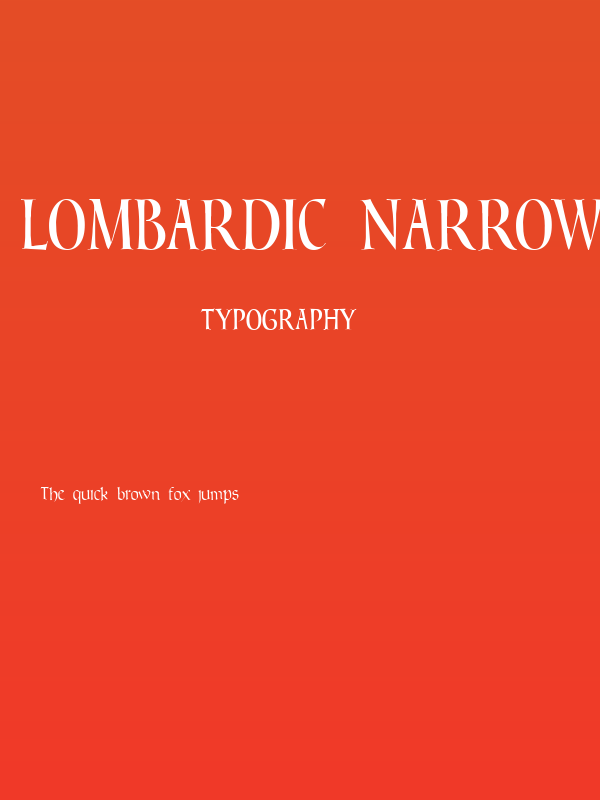 Lombardic Narrow Poster