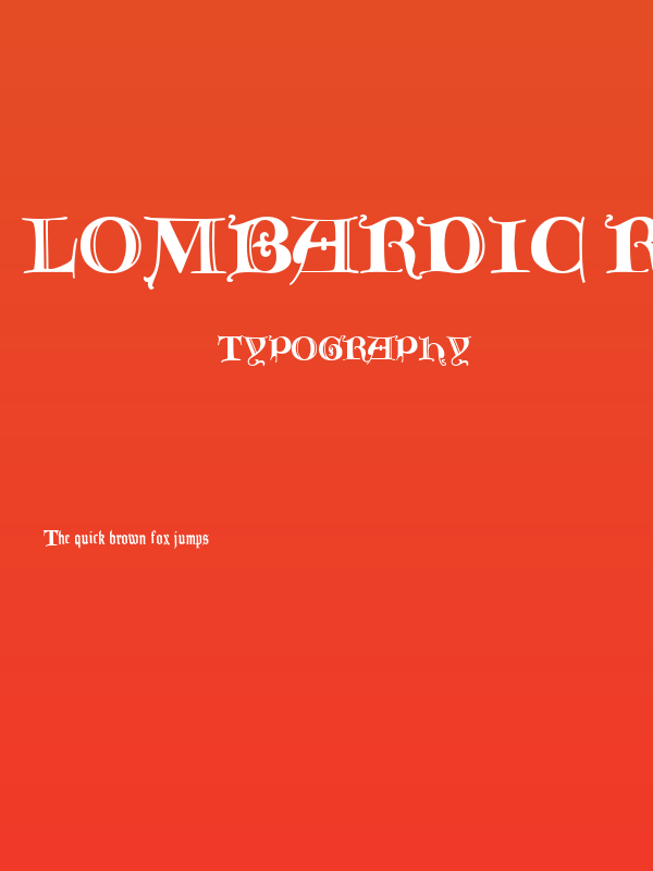 Lombardic Regular Poster