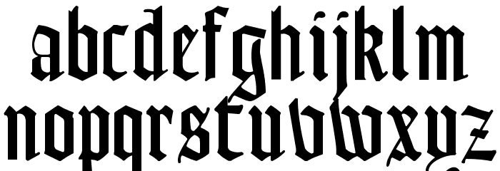 Lombardic Regular Font LOWERCASE