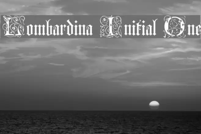 Lombardina Initial One Schriftart examples