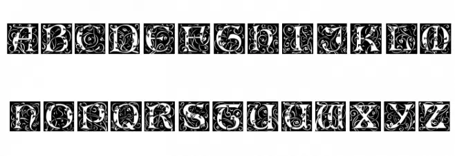 Lombardina Initial Two Caratteri MAIUSCOLE