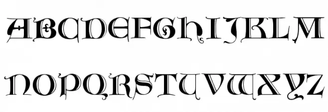 Lombardina One Roman Font Litere mari