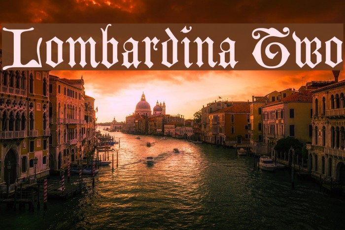 Lombardina Two Font examples