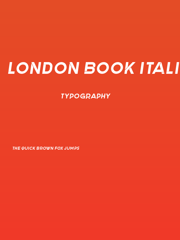 London Book Italic Poster
