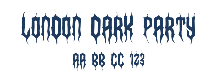 London Dark Party Font Preview