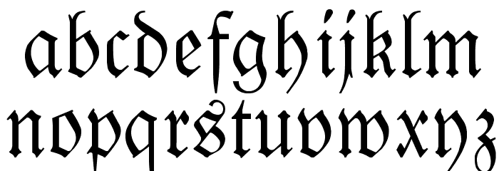 London Fraktura Font LOWERCASE