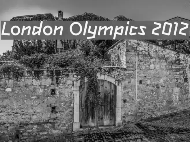 London Olympics 2012 Font examples