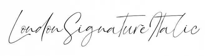 London Signature Italic Font