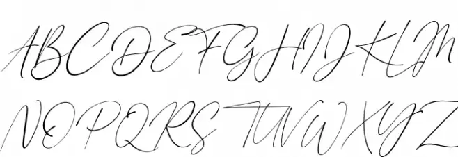 London Signature Italic Font UPPERCASE