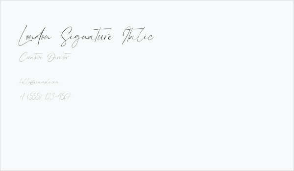 London Signature Italic Business Card