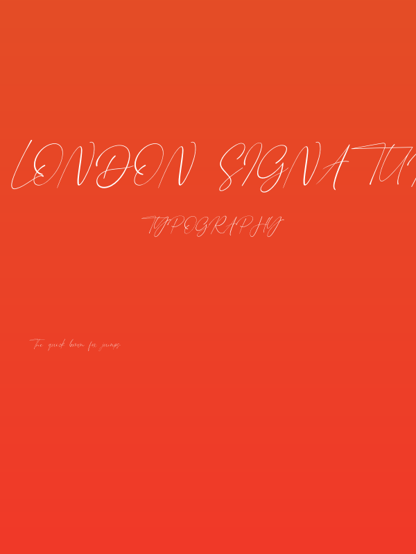 London Signature Italic Poster