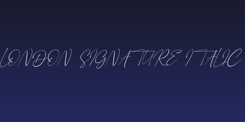 London Signature Italic Social Header