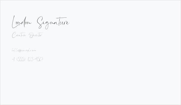London Signature Business Card