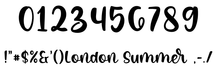 London SummerDemo Font OTHER CHARS