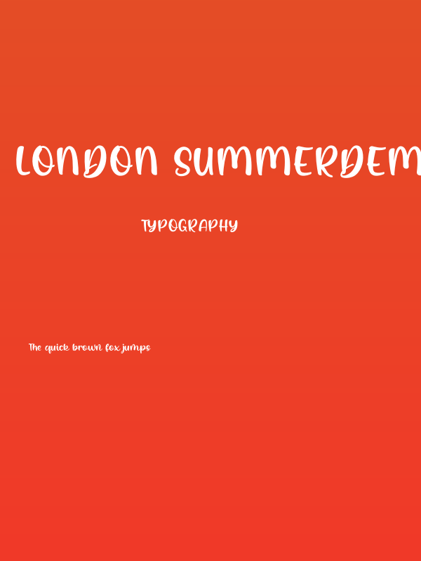 London SummerDemo Poster