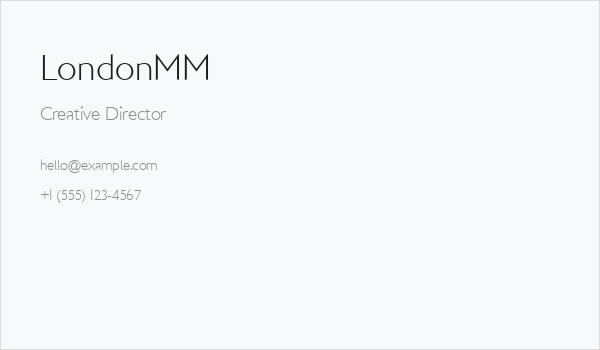 LondonMM Business Card
