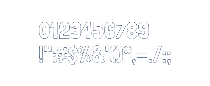 Londrina Outline Regular Other Characters