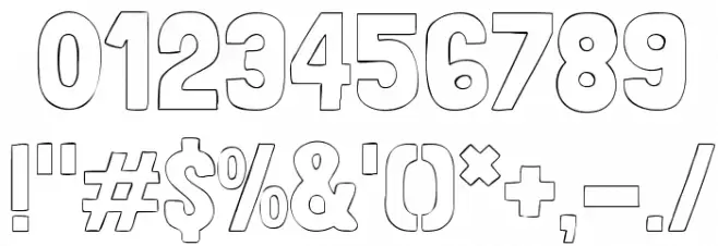 Londrina Outline Regular Font OTHER CHARS