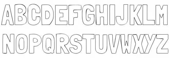 Londrina Outline Шрифта ВЕРХНИЙ
