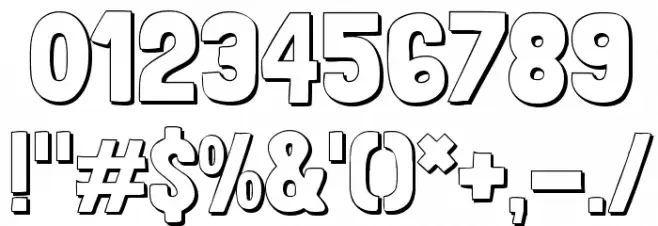 Londrina Shadow Regular Font Alte caractere