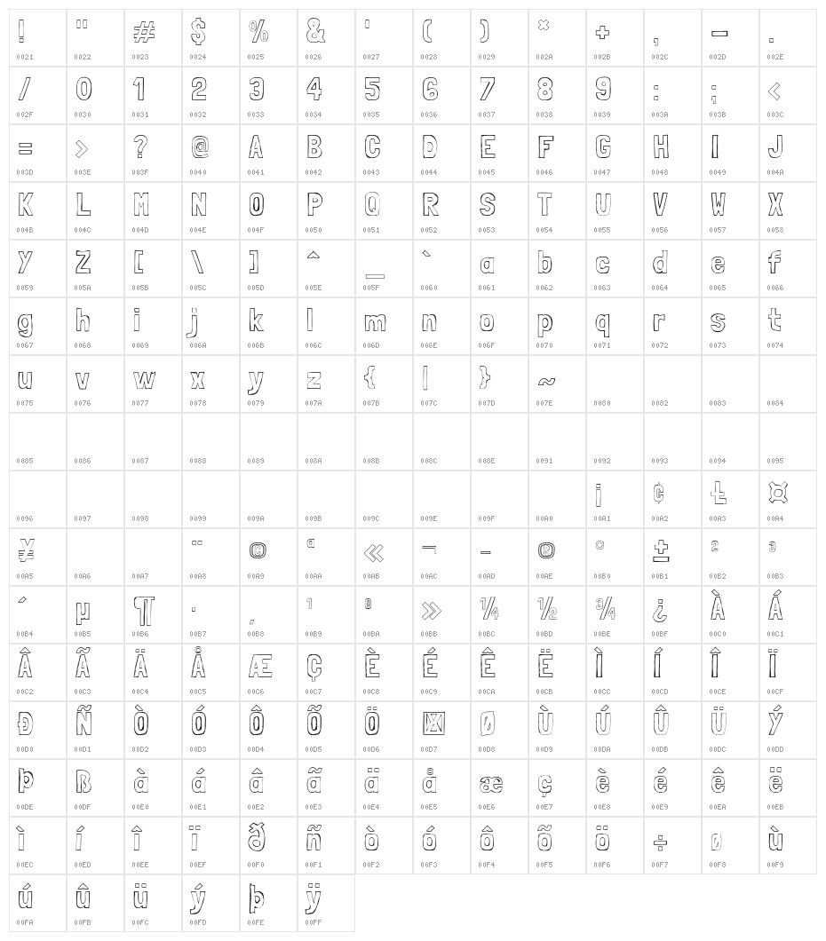 Londrina Sketch Regular Character Map