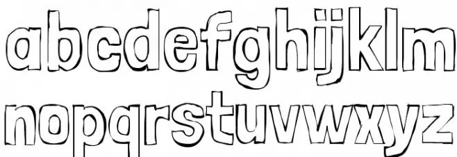 Londrina Sketch Regular Schriftart Kleinbuchstaben