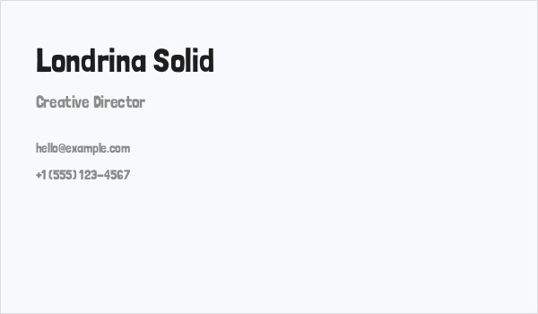 Londrina Solid Business Card