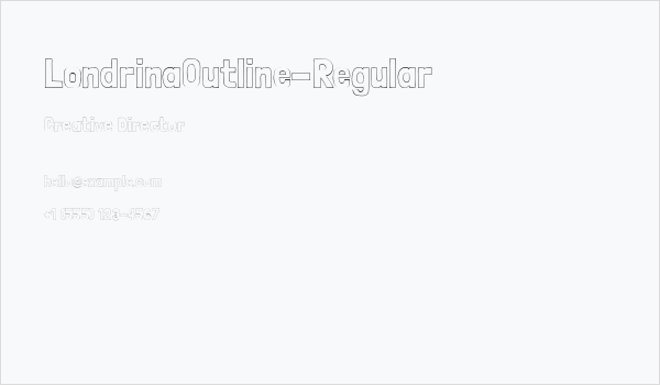 LondrinaOutline-Regular Business Card
