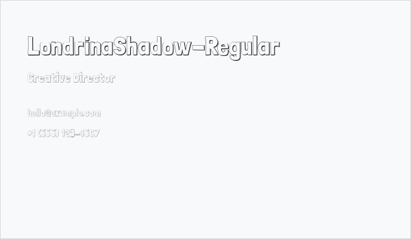 LondrinaShadow-Regular Business Card