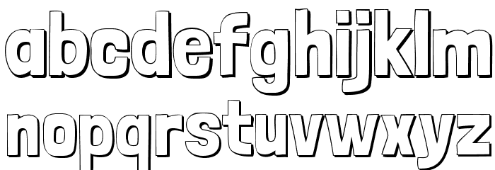 LondrinaShadow-Regular Font LOWERCASE