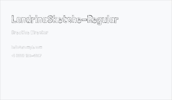 LondrinaSketche-Regular Business Card