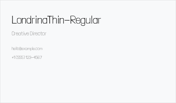 LondrinaThin-Regular Business Card