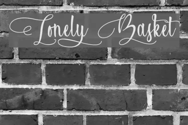 Lonely Basket Font examples
