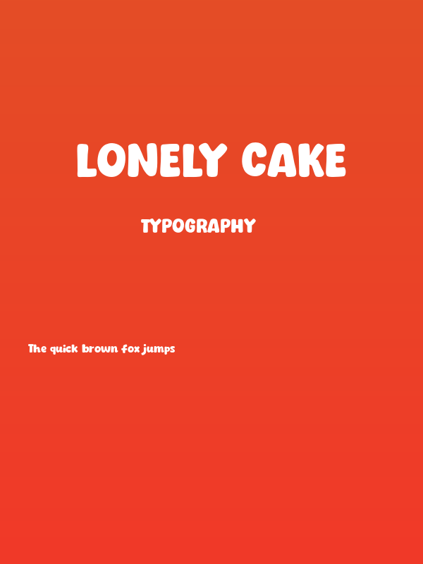 Lonely Cake Poster