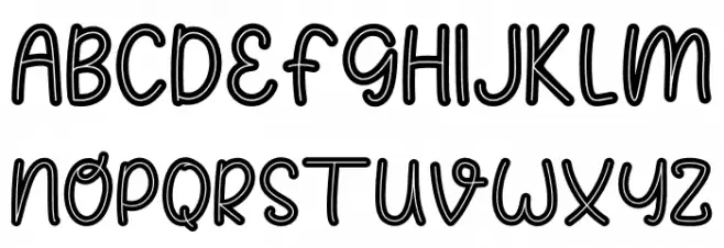 Lonely Girl Inline Schriftart Groß